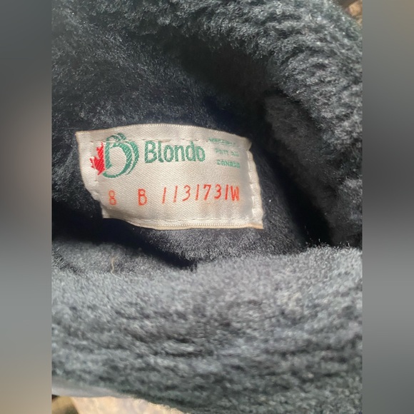 Blondo Vintage Black Knee-High Leather Boots Faux Fur Made in Canada W8 - Picture 8 of 9